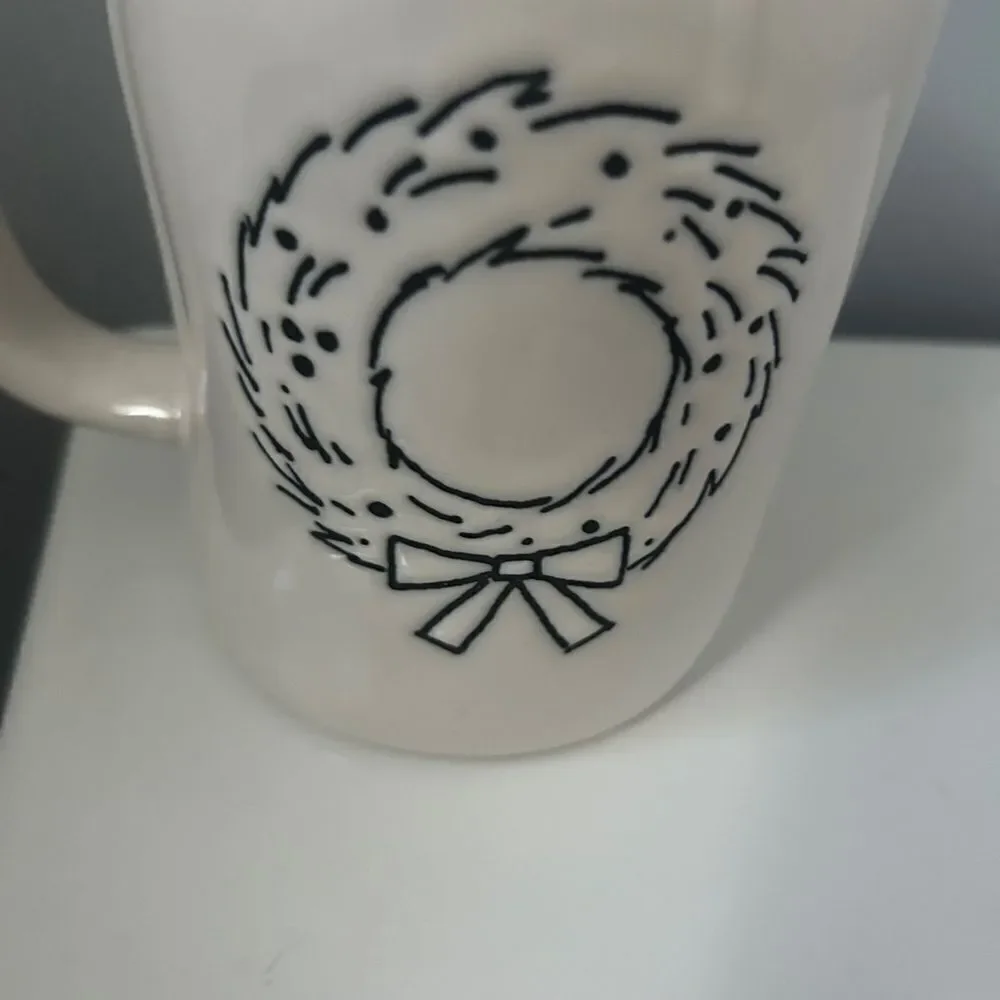 Rae Dunn Double Sided  Holly Jolly‎ Mug